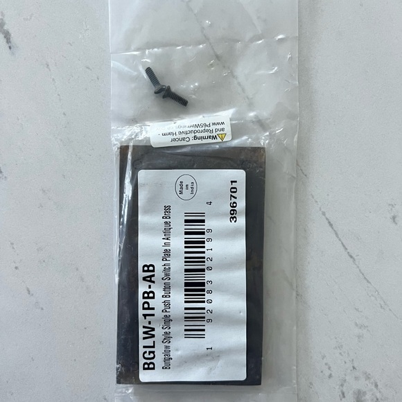 Bungalow Style Single Push Button Switch Plate from Antique Hardware - Picture 4 of 4